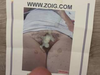 The beautiful Mrs sharkandsunshine! Look we her pussy just all covered in my jizz