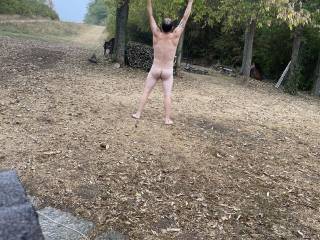 finally got some rain!! nice to run around in