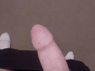 I wish you was here sucking my cock now.