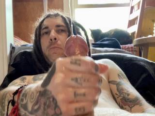 Shooting a big load while spraying my hot cum all over