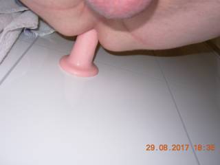 playing with my new dildo