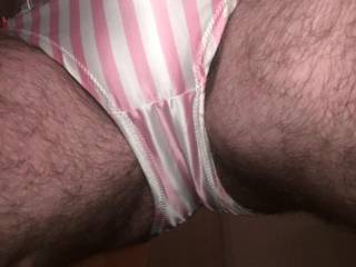 I am liking these satin candy-stripe panties far too much xxx