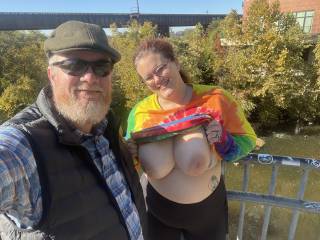 Tits out selfie.