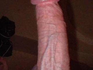 with a cock ring on - I love how the veins stand out - what comes to your mind?