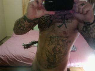 My body covered with tattoos