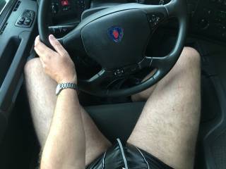 Driving my truck on a hot summer day in underwear