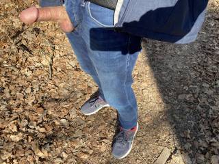 Unfortunately, I walk alone. I often have the urge to take my dick out of my pants. I love walking like this.