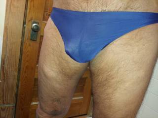 spandex Blue Thong