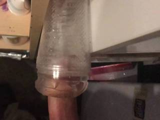 This girl ask me to do this and post it so her husband will see it , she ask me not to put her name on it .. was a lot of fun imagining the fleshlight was her pussy hop you like it