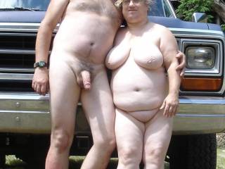 A lovely couple...my wife is about the same height and weight...wish she would treat me like yours does...