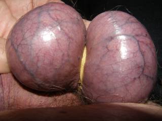 Binding of balls allows for severe punishment by ballbusting dom