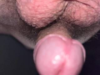 My dick is from below