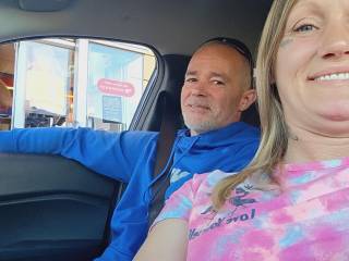 Early morning shenanigans at Dunkin drive thru 😜