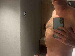 Naked in a hotel