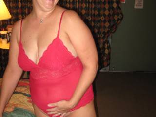 Wife put her red outfit on for some action in a hotel wanta join us