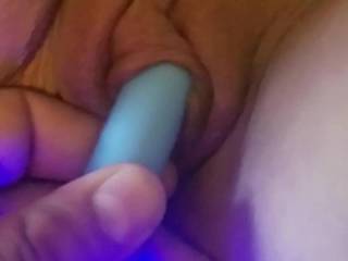 Using my hot wife's vibrator directly on her clit