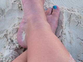 Feet on the beach