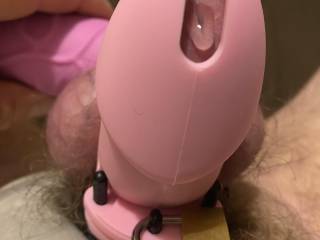 At home with her vibrator while she’s out with a stunt cock.