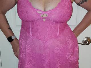 My Sexy Wife in our new matching Pink Baby Dolls.