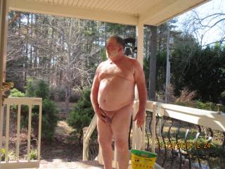 Good looking guy...love being naked outside...