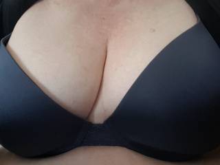 I ordered a bra online and wanted to show everyone how well it fit me and how it helps draw attention to the "girls".