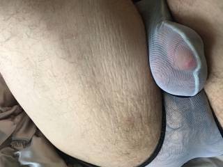 Soft cock & balls in mesh pants