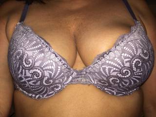 My friend from work showing off her new bra!!