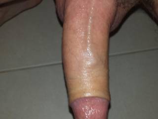 Wet lubed up cock