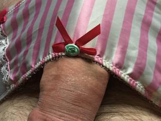 I am liking these satin candy-stripe panties far too much xxx
