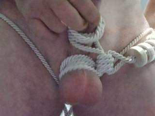My Cock and Balls Rope Tied For Your Pleasure...👅💦👅💦👅💦👅💦😜😛😋👌👏👍
