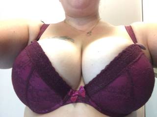 She sent me this photo when she was trying on new bras. Apparently this one was too small. I made her buy it anyway. ;)