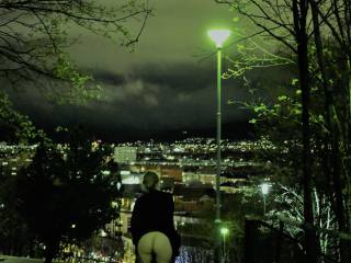 my butt and the city lights...