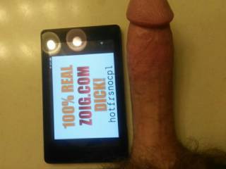 Just my dick next to a fire tablet