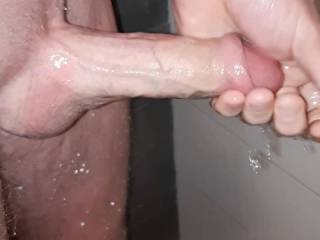 playing with my dick in the shower, anybody wants to join?