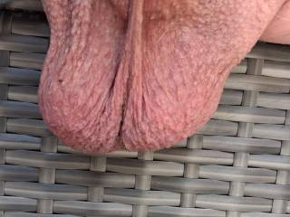 Sitting outside in 110deg with saggy balls Sure could use a hand #2