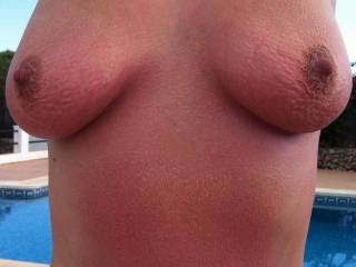 A few cheeky men wanting to see my tits! 
This is me in Rhodes last year. Great time.