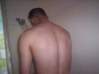 caught from behind in the shower!