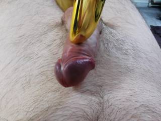 Getting good vibes as my foreskin is fully pulled back