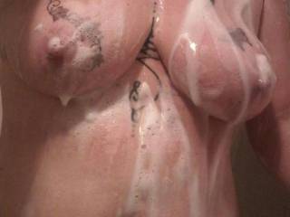 Soapy in the shower. A Sussex Submissive getting rinsed!