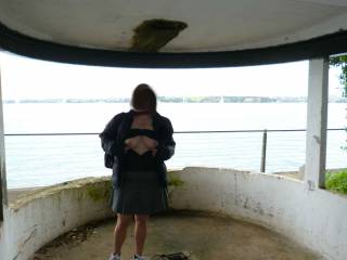 Old WW2 battery . Guns are gone but tits are in