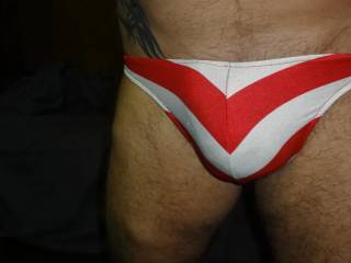 my Red & White Thong   like to be in these on a stripper stage for the thriller of it again