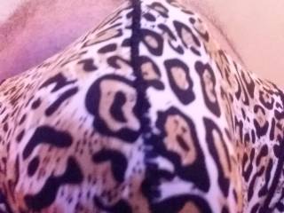 Bulging in cheetah undies.😉