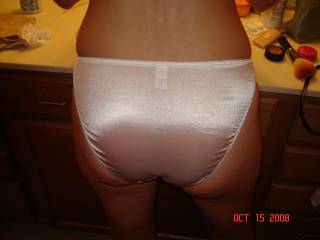 the mrs in her shiny panty