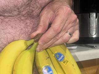 One unpeeled in the bunch.