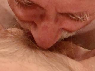Yum, I always like to get things started using my tongue.