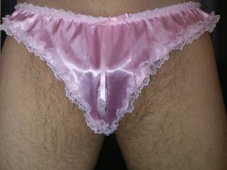 Satin pink panties