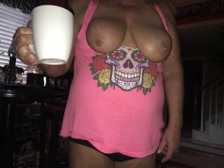 coffee and big tits