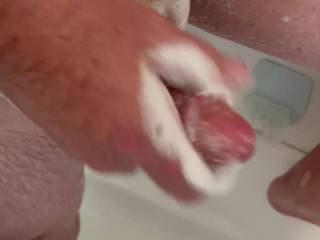 My wife loves watching me stroke my cock for her