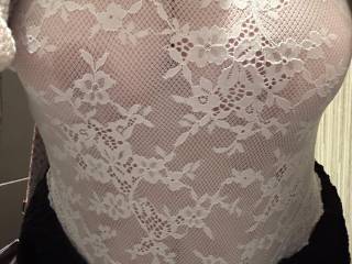 Showing me that she was wearing the white one under her clothes and that I could see her nice bob tits