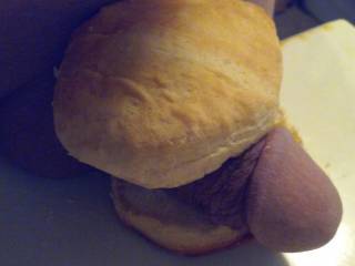 Who ordered the sausage biscuit?